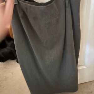 Express Gray Pencil Midi Skirt for Work